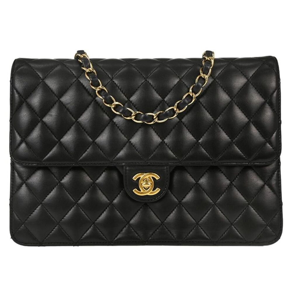 Chanel Turnlock Flap Grosgrain Black Leather Shoulder Bag Bag